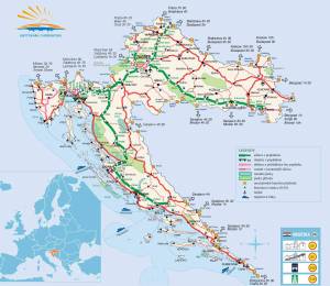 mapa Chorvatsko